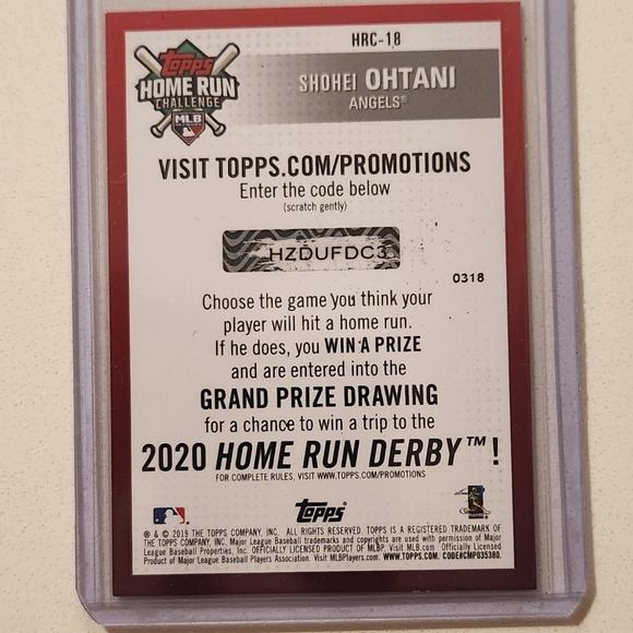 SHOHEI OHTANI BASEBALL CARD - Picture 2 of 2